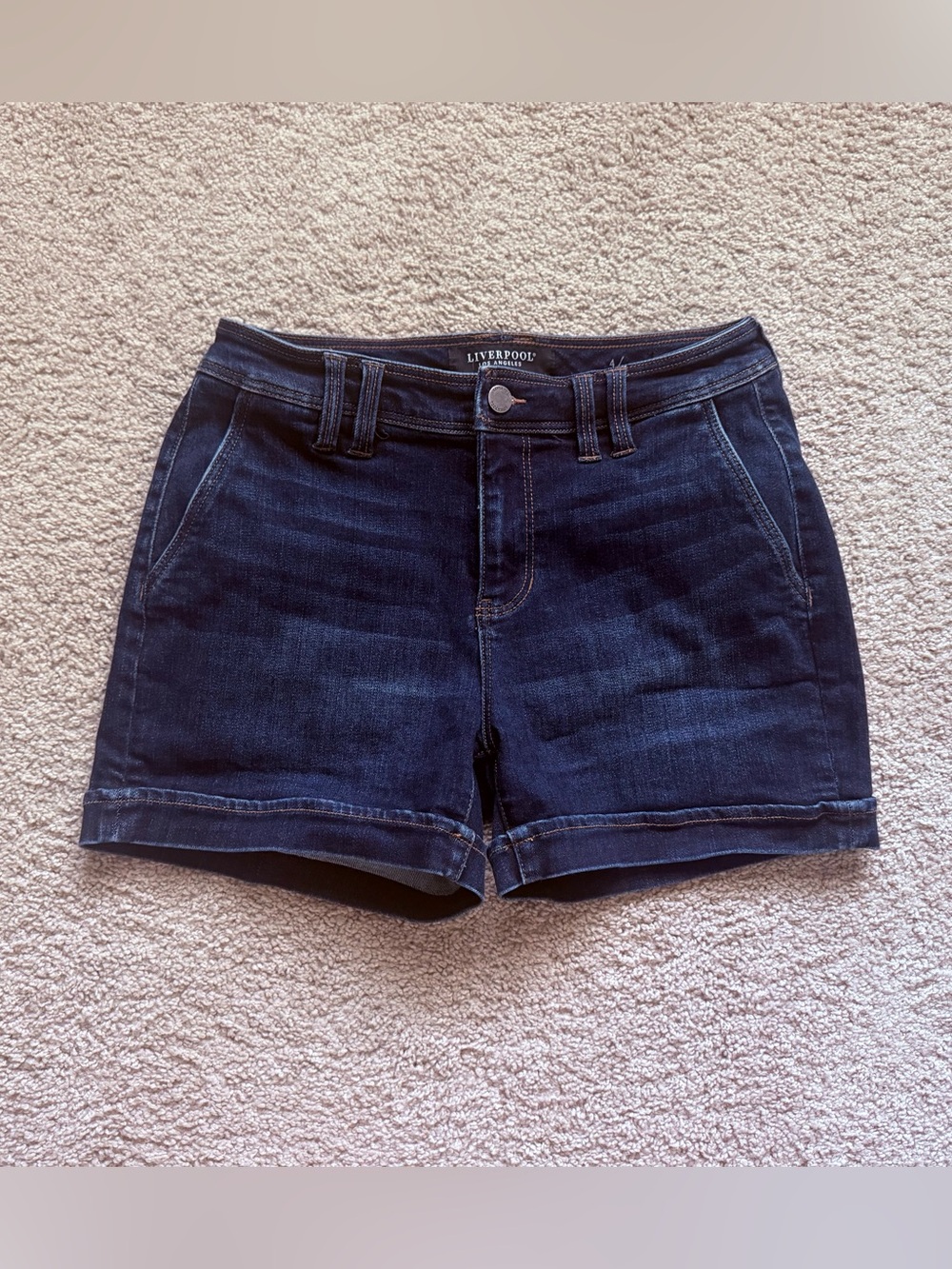 Liverpool Navy Blue Denim Shorts